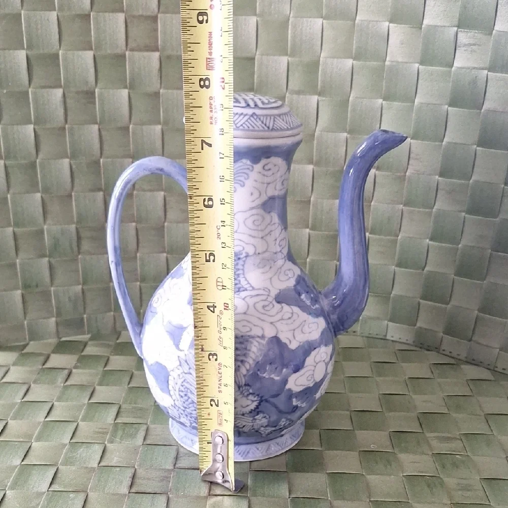 Pier 1 Blue and White Ceramic Teapot